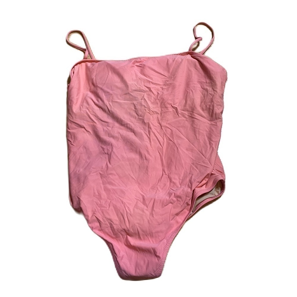 J.Crew Pink One Piece Swim Suit Sz 16 Bow Back H8251 Bathing Suit